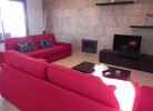 Wohnzimmer mit Sofas und Fernseher